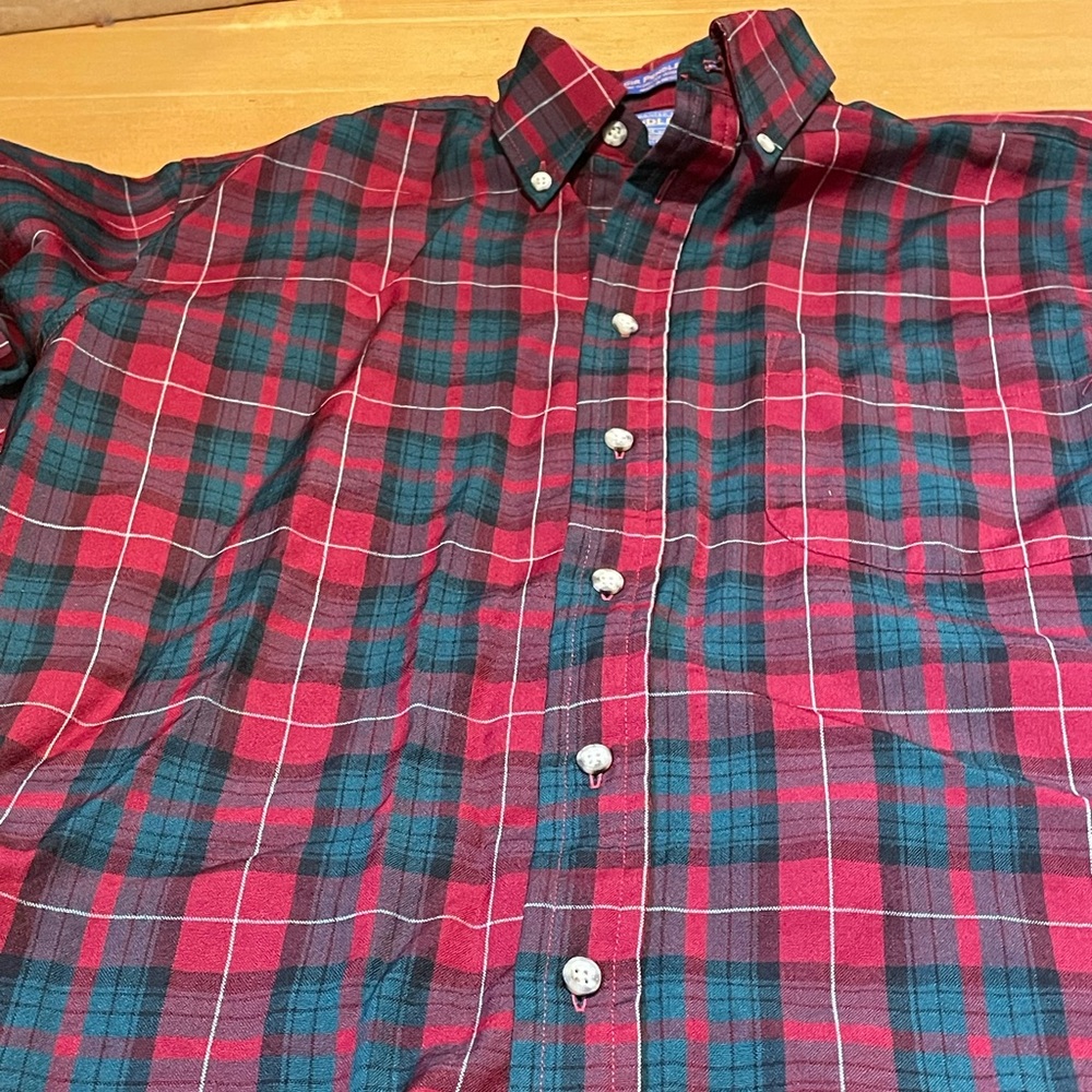 Pendleton Button Down Lightweight Wool Ls Mens Me… - image 5